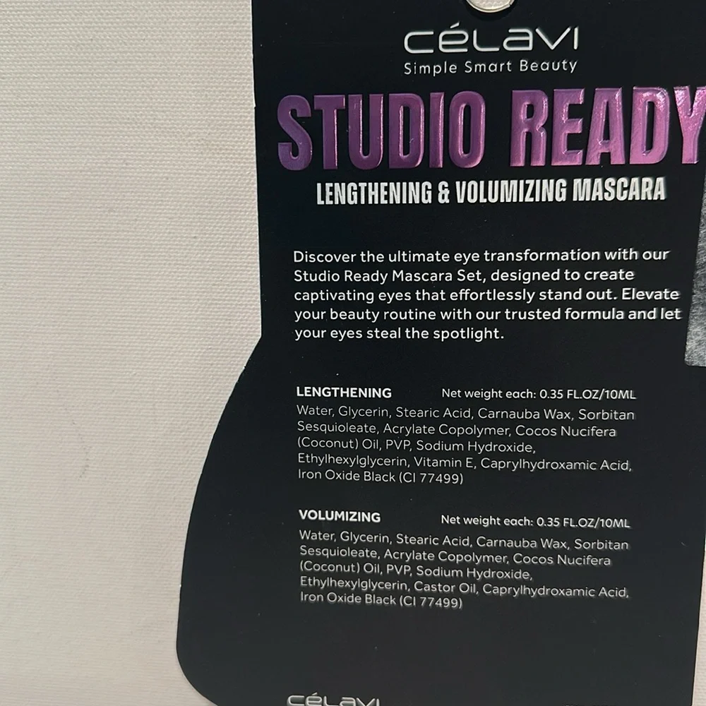 NWT Velavi Studio Ready Lengthening & Volumizing Mascara for fuller/longer Lash.